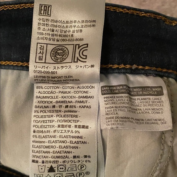 Levi's Midnight Blue Jeans Sz 25 - Picture 4 of 6